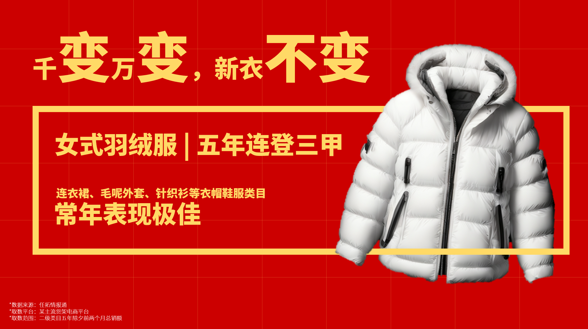 女士羽绒服五年连登三甲